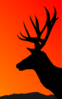 Deer In The Sunset Clip Art